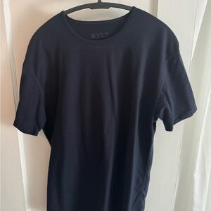 Bylt Basics drop cut short sleeve shirt, large navy.